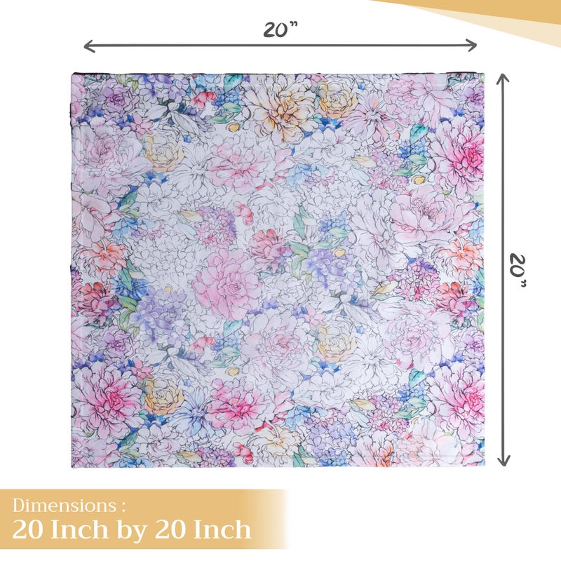 Maison d' Hermine Cloth Napkins Set of 4 100% Cotton Everyday Reusable Square Napkins Cloth Washable, Dinner, Party, Wedding, Restaurant, Spring/Summer (Floral Love, 20" x 20") - Image 4